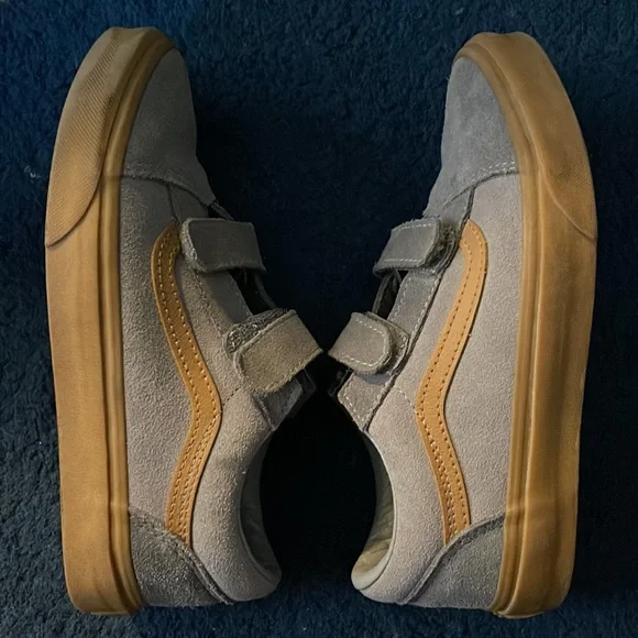 VANS Kids Grey Suede size 3 - Picture 2 of 7
